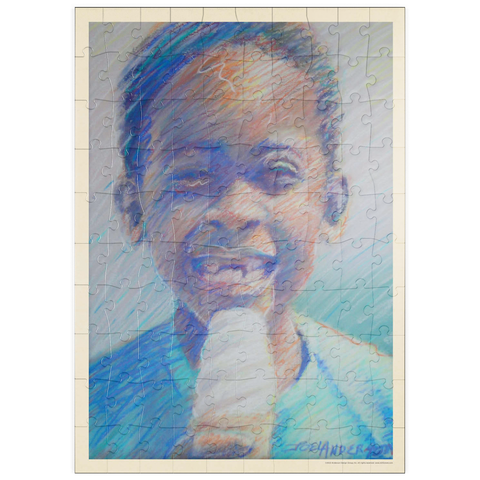 puzzleplate Pastel Drawing: Ice Cream Kid 100 Puzzle