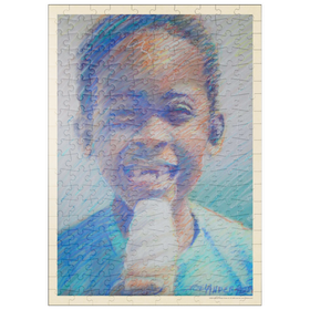 Darstellung des Puzzle Motivs Pastell-Zeichnung: Ice Cream Kid - Puzzleteile: 200