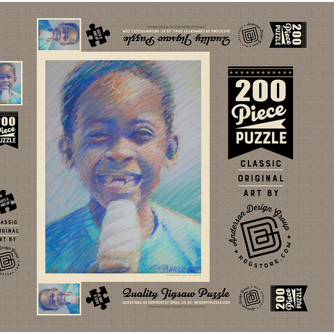 Pastel Drawing: Ice Cream Kid 200 Puzzle Schachtel 3D Modell