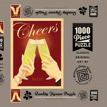 Cheers To Us! 1000 Puzzle Schachtel 3D Modell
