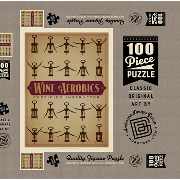 Wine Aerobics 100 Puzzle Schachtel 3D Modell