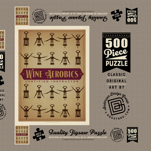 Wine Aerobics 500 Puzzle Schachtel 3D Modell