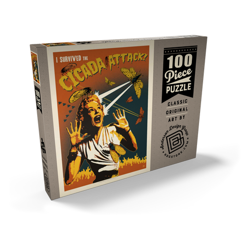 Cicada Invasion: Screaming Woman 100 Puzzle Schachtel Ansicht2