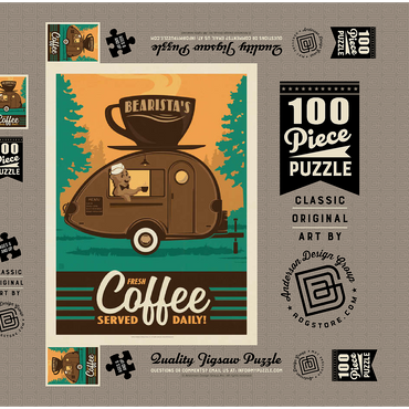 Bearista Coffee Trailer 100 Puzzle Schachtel 3D Modell