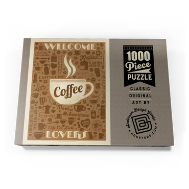 Coffee Pattern Print 1000 Puzzle Schachtel Ansicht3