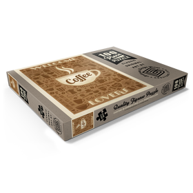 Darstellung des Puzzle Motivs Kaffee-Muster, Vintage Poster - Puzzleteile: 100