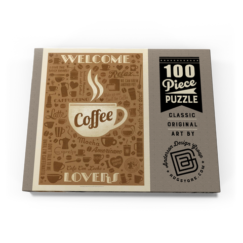 Coffee Pattern Print 100 Puzzle Schachtel Ansicht3