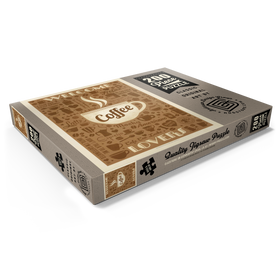 Darstellung des Puzzle Motivs Kaffee-Muster, Vintage Poster - Puzzleteile: 200