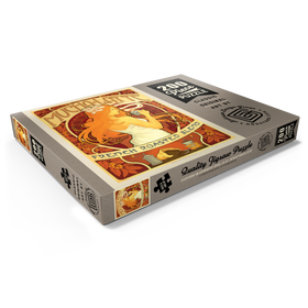 Darstellung des Puzzle Motivs Milchkaffee-Latte, Vintage Poster - Puzzleteile: 200