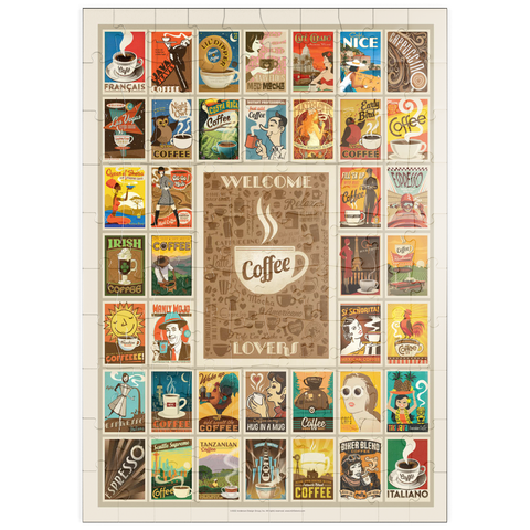 puzzleplate Coffee Collection: Multi-Image Print 100 Puzzle
