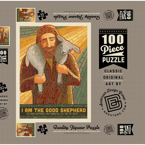 Jesus: The Good Shepherd 100 Puzzle Schachtel 3D Modell