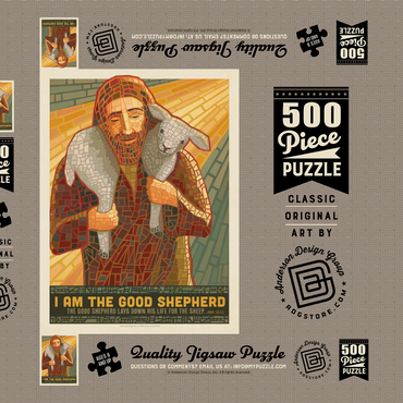 Jesus: The Good Shepherd 500 Puzzle Schachtel 3D Modell
