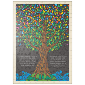 Darstellung des Puzzle-Motivs Baum des Lebens, Vintage Poster – Puzzleteile: 200