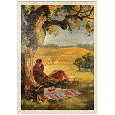 puzzleplate Oil Painting: Wine Country 1000 Puzzle