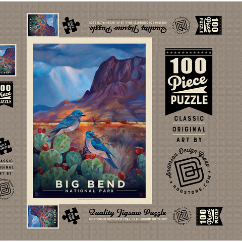 Big Bend National Park: Birds 100 Puzzle Schachtel 3D Modell