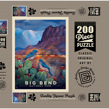 Big Bend National Park: Birds 200 Puzzle Schachtel 3D Modell