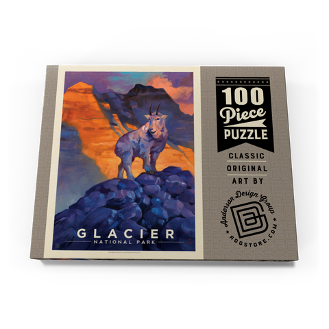 Glacier National Park: Mountain Goat-KC 100 Puzzle Schachtel Ansicht3