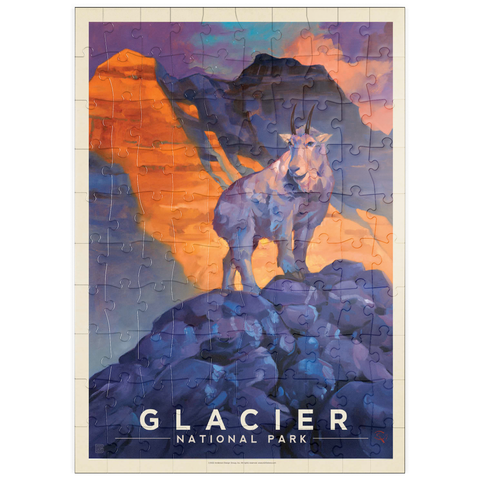 puzzleplate Glacier National Park: Mountain Goat-KC 100 Puzzle