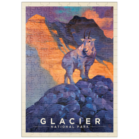 Darstellung des Puzzle Motivs Glacier National Park: Mountain Goat - Puzzleteile: 200