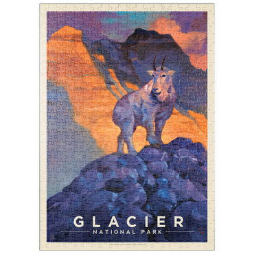 puzzleplate Glacier National Park: Mountain Goat-KC 500 Puzzle