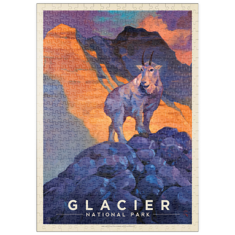 puzzleplate Glacier National Park: Mountain Goat-KC 500 Puzzle
