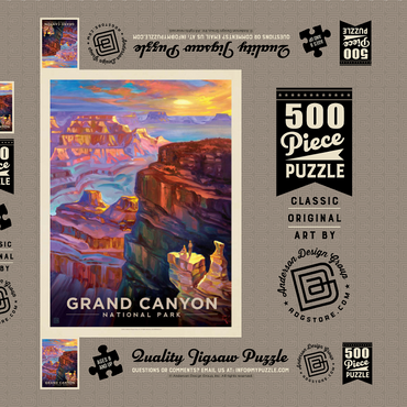 Grand Canyon National Park: Sunset-KC 500 Puzzle Schachtel 3D Modell