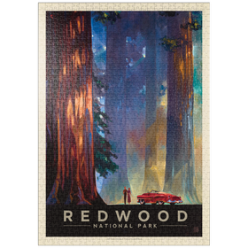 Darstellung des Puzzle Motivs Redwood National Park: Unter den Giganten - Puzzleteile: 1000