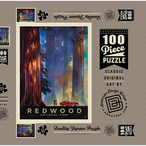 Redwood National Park: Among the Giants 100 Puzzle Schachtel 3D Modell