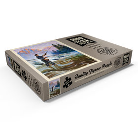 Darstellung des Puzzle Motivs Classic Sportsman: Fliegenfischen, Vintage Poster - Puzzleteile: 1000