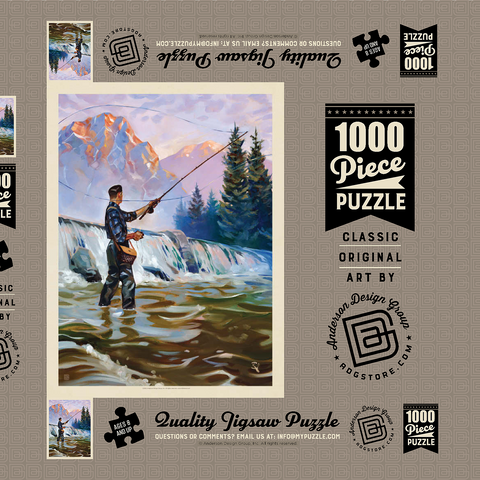 Classic Sportsman: Fly Fishing 1000 Puzzle Schachtel 3D Modell