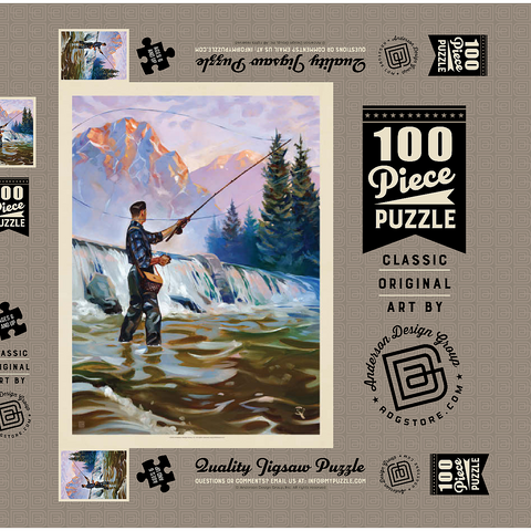 Classic Sportsman: Fly Fishing 100 Puzzle Schachtel 3D Modell