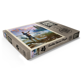 Darstellung des Puzzle Motivs Classic Sportsman: Fliegenfischen, Vintage Poster - Puzzleteile: 200