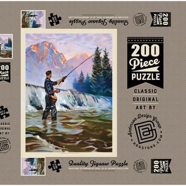 Classic Sportsman: Fly Fishing 200 Puzzle Schachtel 3D Modell
