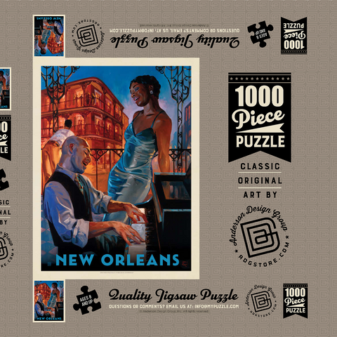 New Orleans: Jazz 1000 Puzzle Schachtel 3D Modell