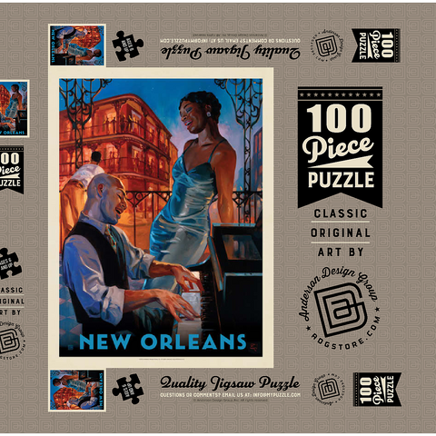New Orleans: Jazz 100 Puzzle Schachtel 3D Modell