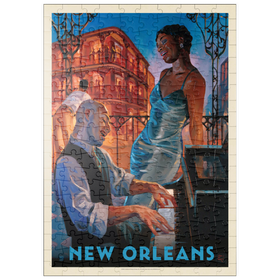 Darstellung des Puzzle Motivs New Orleans: Jazz, Vintage Poster - Puzzleteile: 200