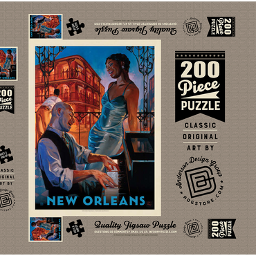 New Orleans: Jazz 200 Puzzle Schachtel 3D Modell