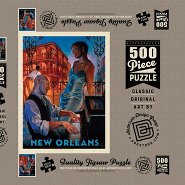 New Orleans: Jazz 500 Puzzle Schachtel 3D Modell