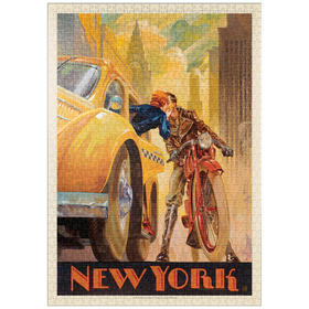 Darstellung des Puzzle-Motivs Die New Yorker Minute, Vintage Poster – Puzzleteile: 1000