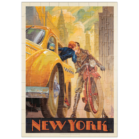 Darstellung des Puzzle Motivs Die New Yorker Minute, Vintage Poster - Puzzleteile: 100