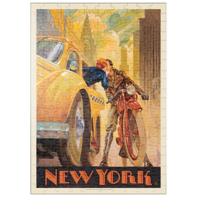 Darstellung des Puzzle Motivs Die New Yorker Minute, Vintage Poster - Puzzleteile: 200