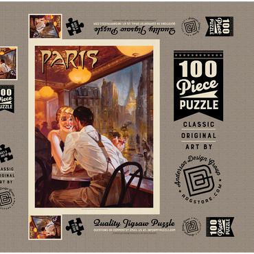 France: Paris When it Rains 100 Puzzle Schachtel 3D Modell
