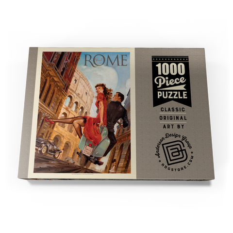 Italy: Rome by Vespa 1000 Puzzle Schachtel Ansicht3