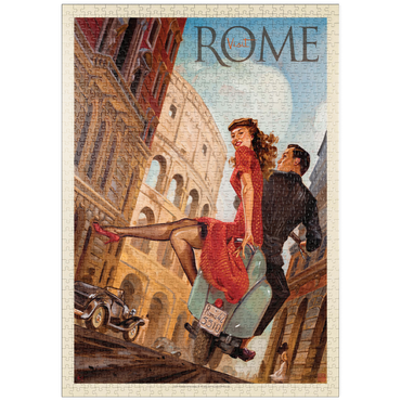 puzzleplate Italy: Rome by Vespa 1000 Puzzle