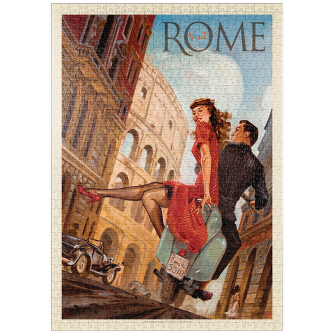 puzzleplate Italy: Rome by Vespa 1000 Puzzle