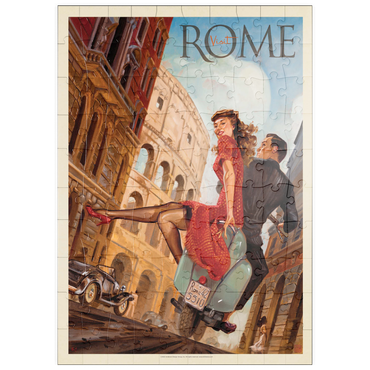 puzzleplate Italy: Rome by Vespa 100 Puzzle
