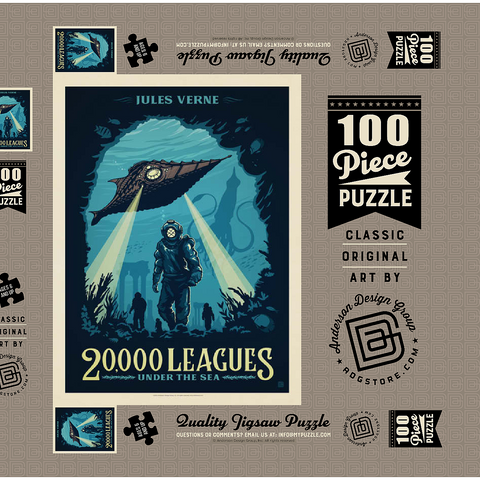 20,000 Leagues Under the Sea: Jules Verne 100 Puzzle Schachtel 3D Modell