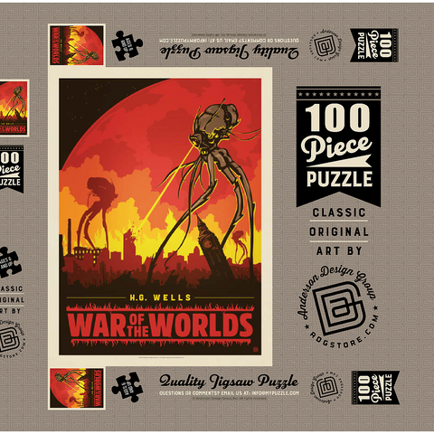 War of the Worlds: H.G. Wells 100 Puzzle Schachtel 3D Modell