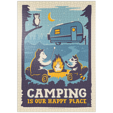 puzzleplate Camping Is Our Happy Place! (Cartoon Critters) 1000 Puzzle