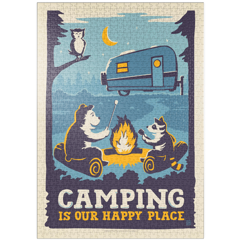 puzzleplate Camping Is Our Happy Place! (Cartoon Critters) 1000 Puzzle